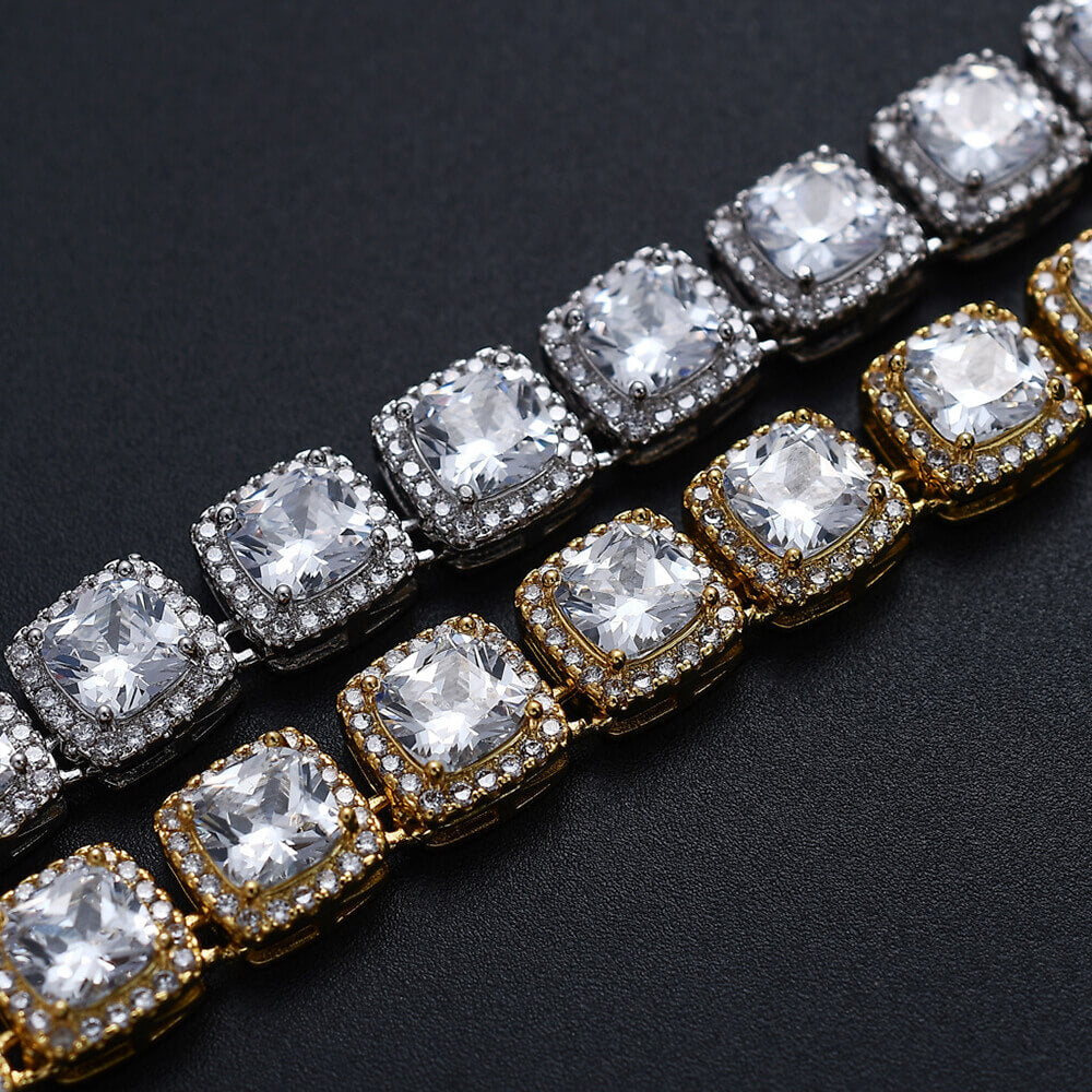 10mm Cubic Zircon Hip Hop Rock Candy Bracelet