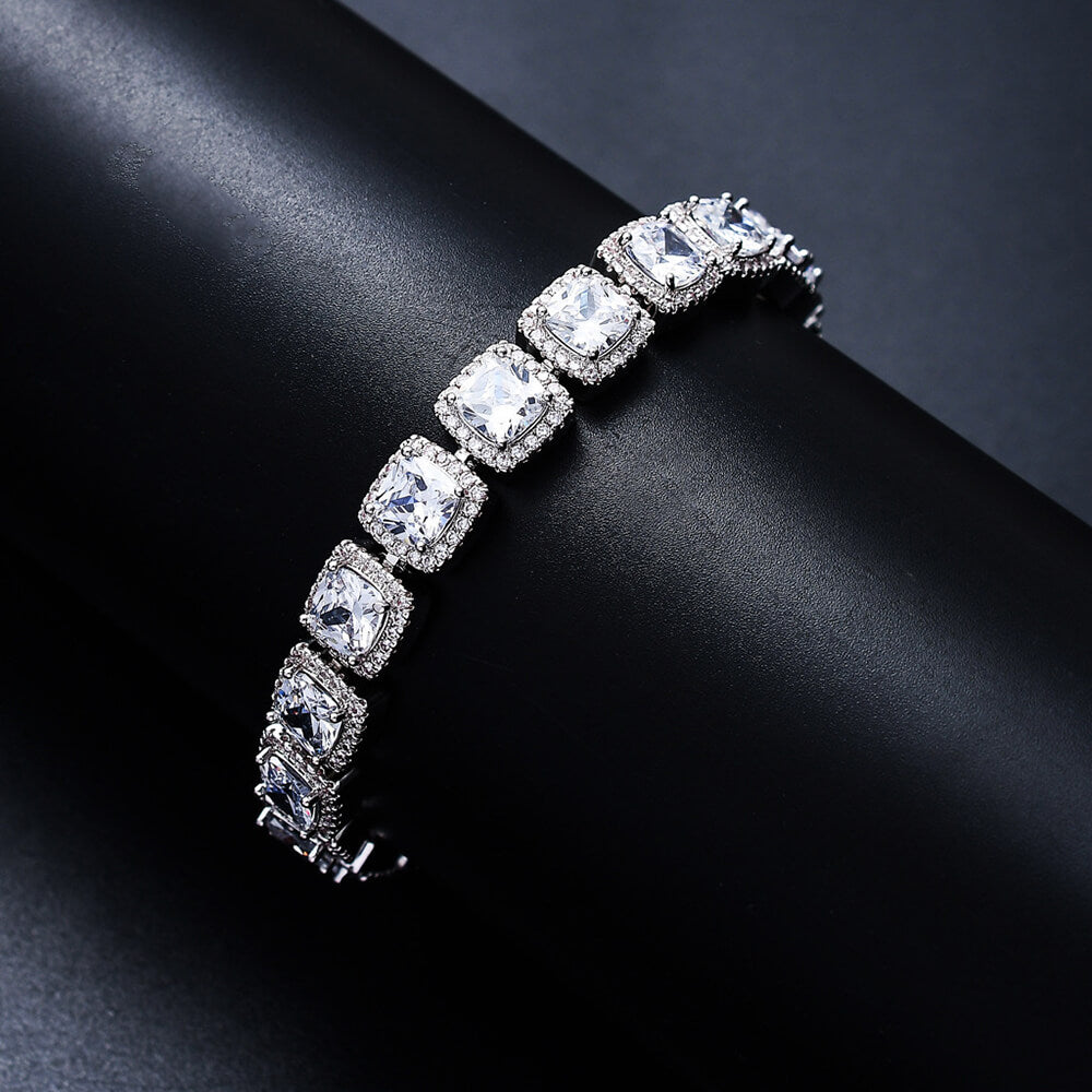 10mm Cubic Zircon Hip Hop Rock Candy Bracelet