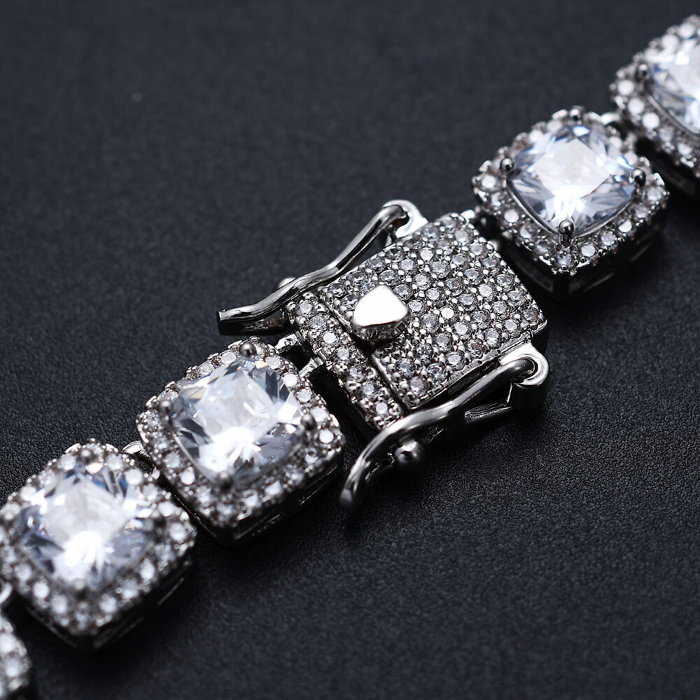 10mm Cubic Zircon Hip Hop Rock Candy Bracelet