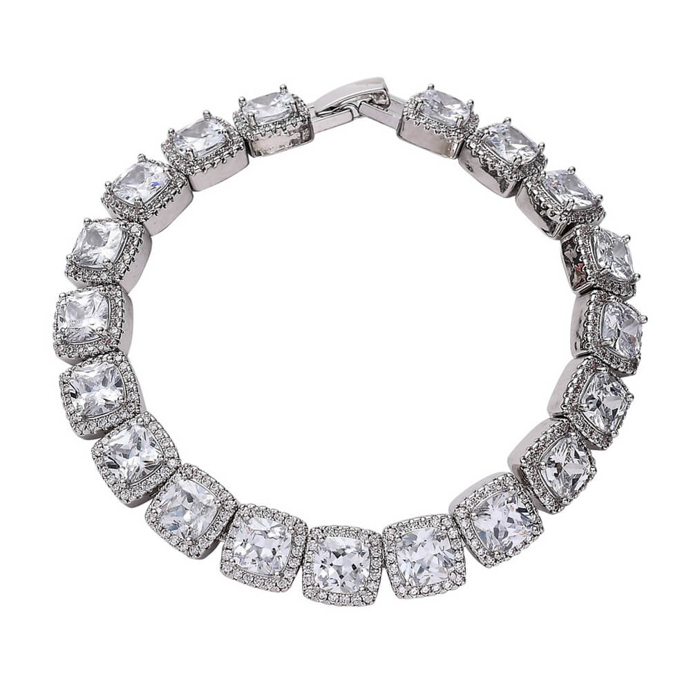 10mm Cubic Zircon Hip Hop Rock Candy Bracelet