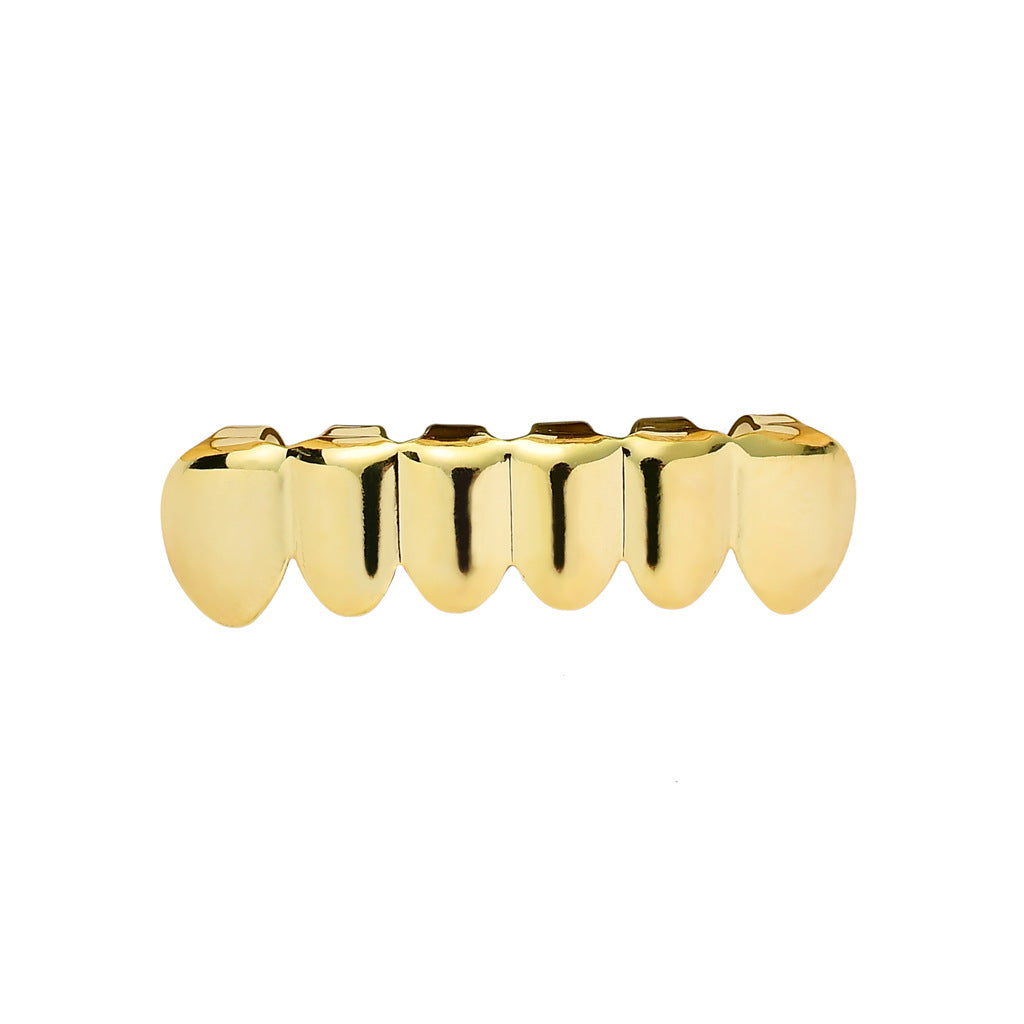 Real Gold Electroplated Bump Lattice Texture Hip Hop Grillz