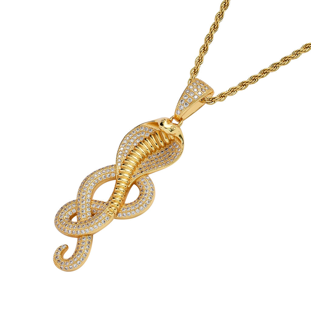 Iced Cobra Micro Zircon Pendant