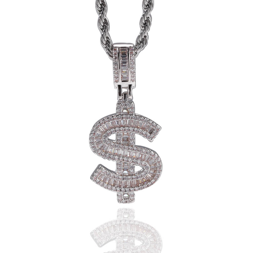 Dollar Wealth Hip-Hop CZ Pendant