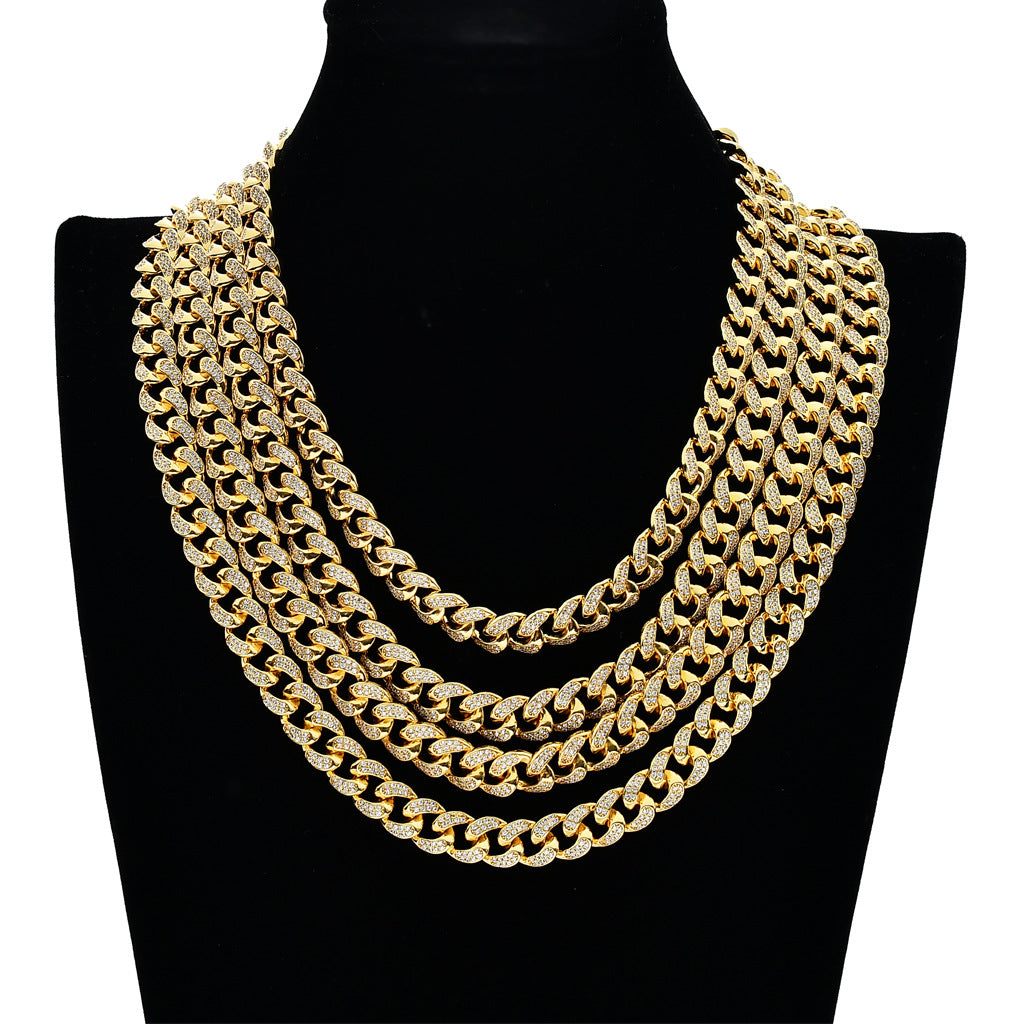 12mm Micro Paved Zircon Personality Hip Hop Cuban Necklace
