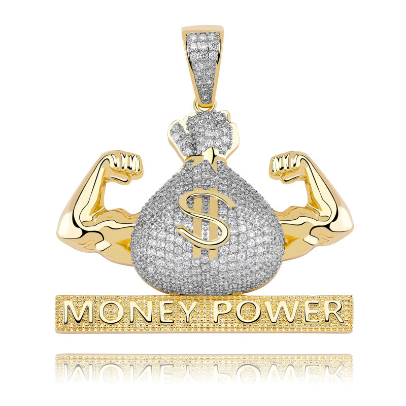 Hip hop money bag pendant