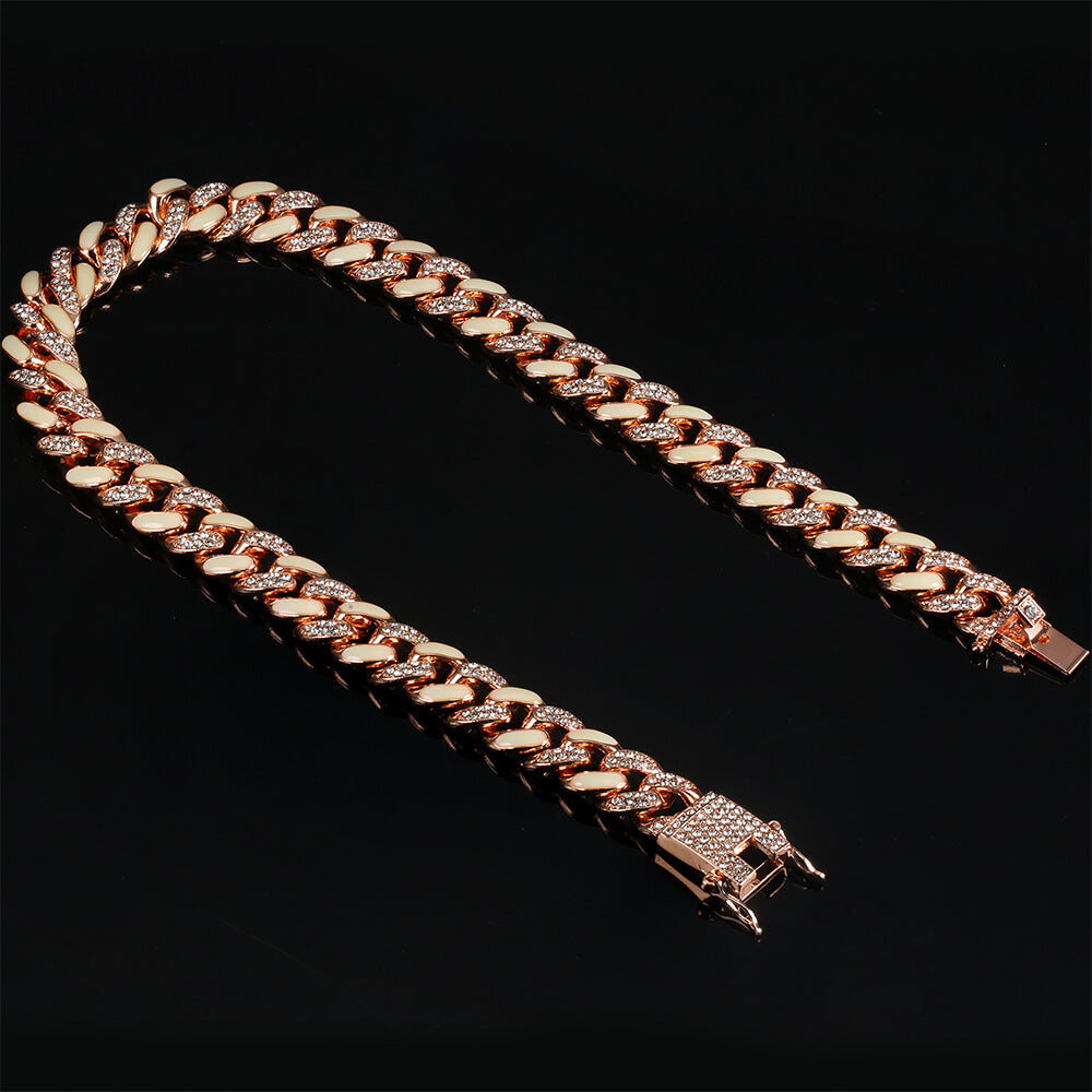 12mm Micro Paved Luminous Hip Hop Necklace