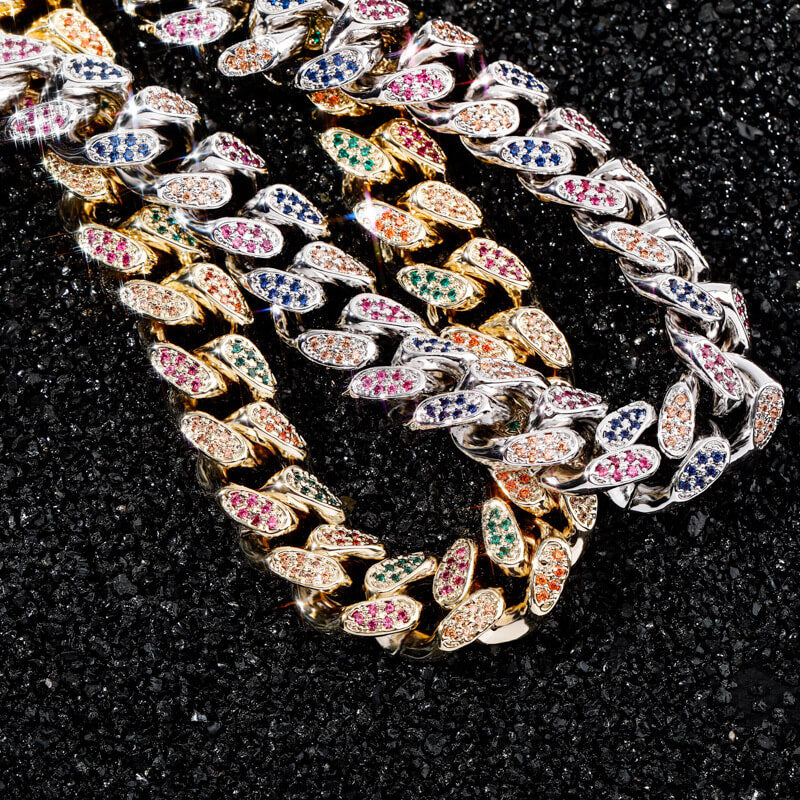 14mm rainbow jewelry chain