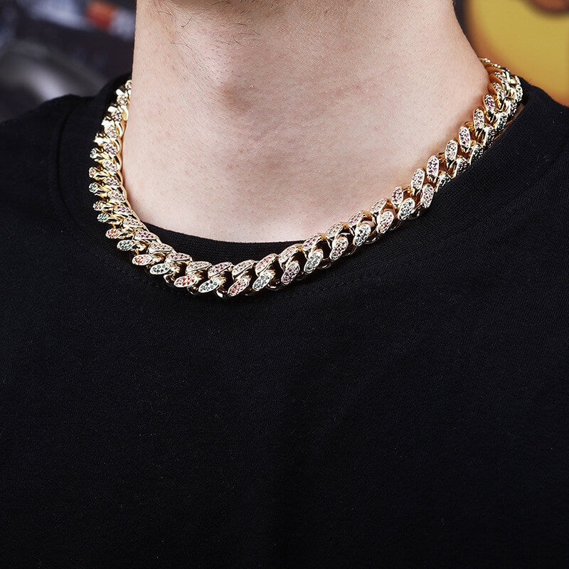 14mm rainbow jewelry chain