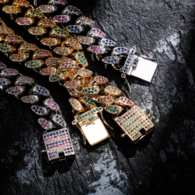 14mm rainbow jewelry chain