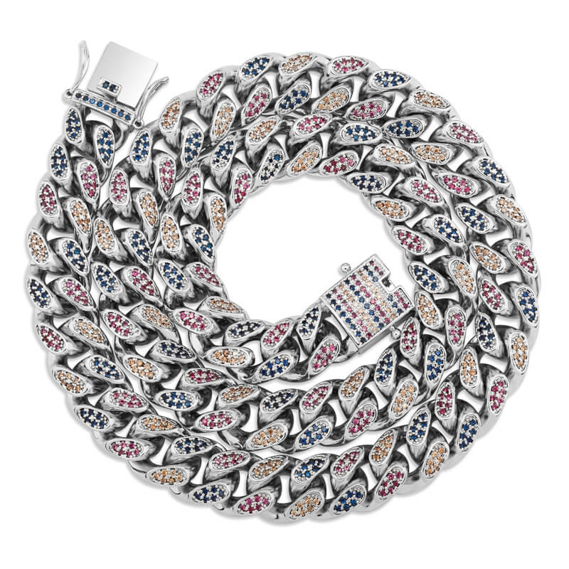 14mm rainbow jewelry chain
