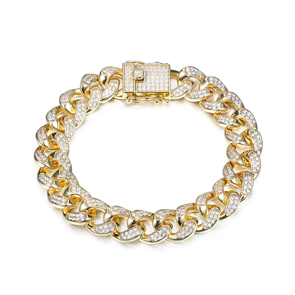 12mm Micro Paved Zircon Personality Hip Hop Cuban Necklace