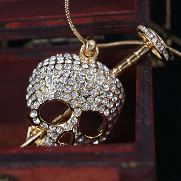 New Gold Nail Skull Pendant