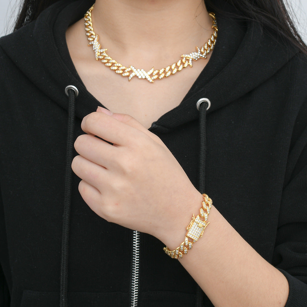 New Thorns Cuban Chain Men and Women Couple Bracelet