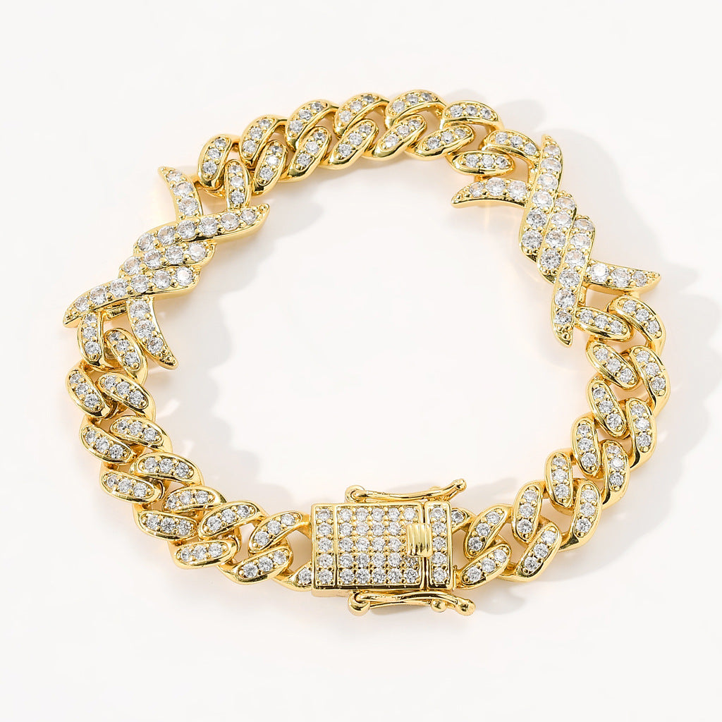 New Thorns Cuban Chain Men and Women Couple Bracelet