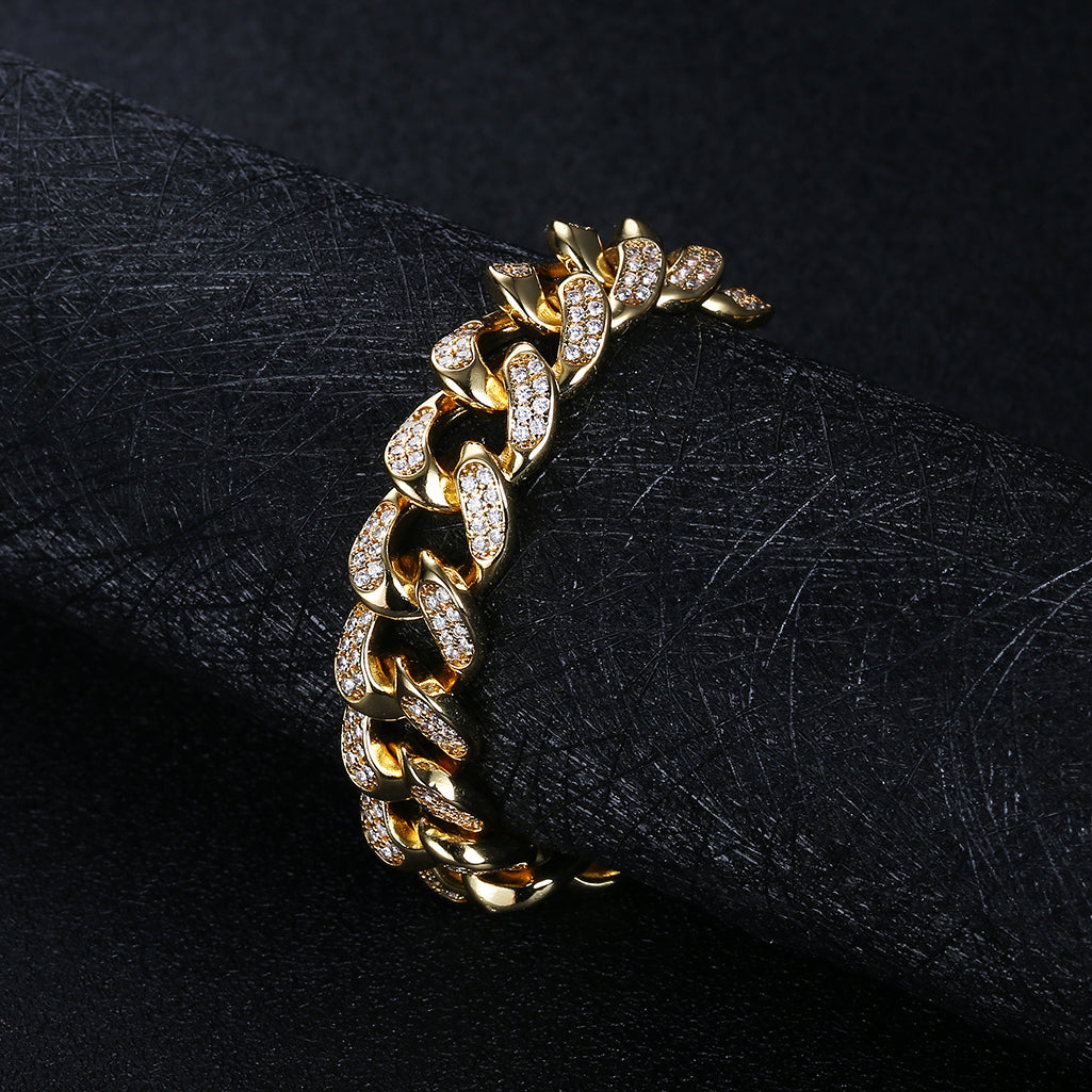 12mm Micro Paved Zircon Personality Hip Hop Cuban Necklace