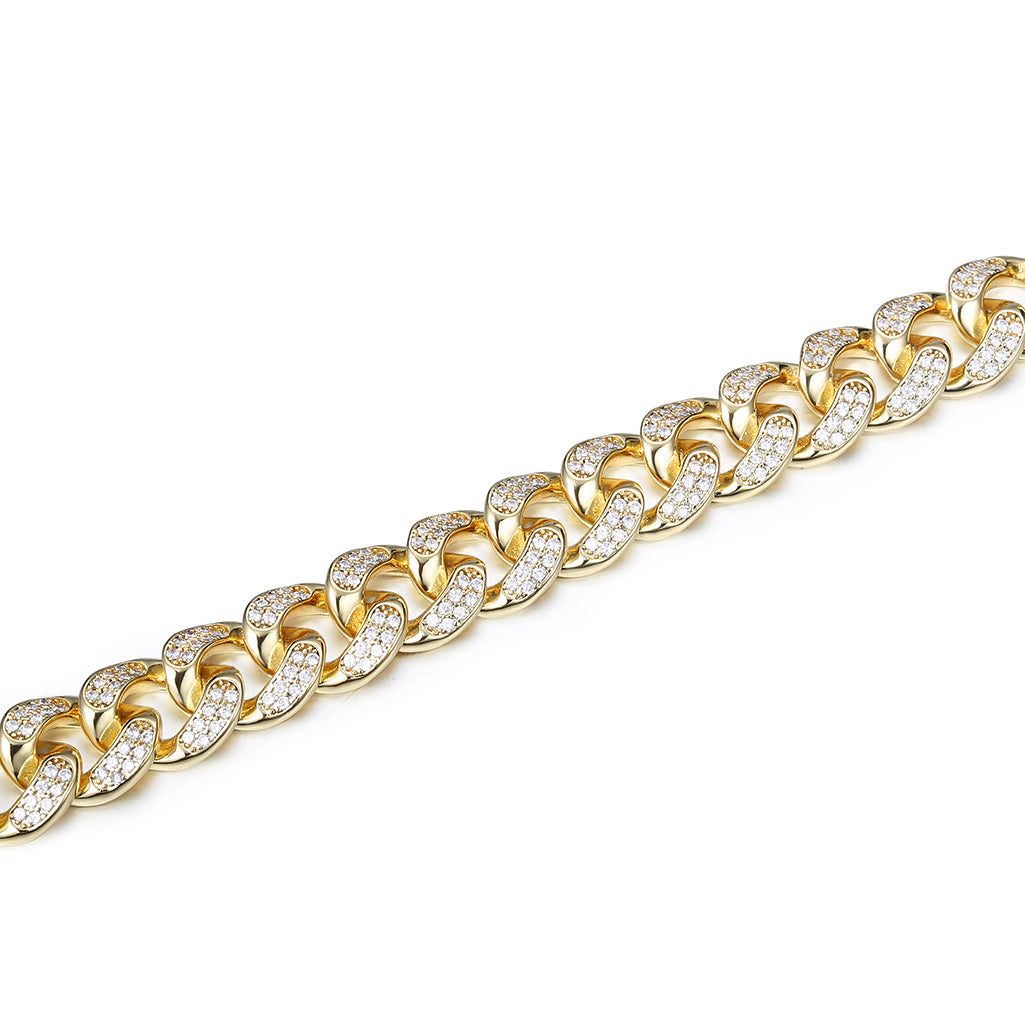 12mm Micro Paved Zircon Personality Hip Hop Cuban Necklace