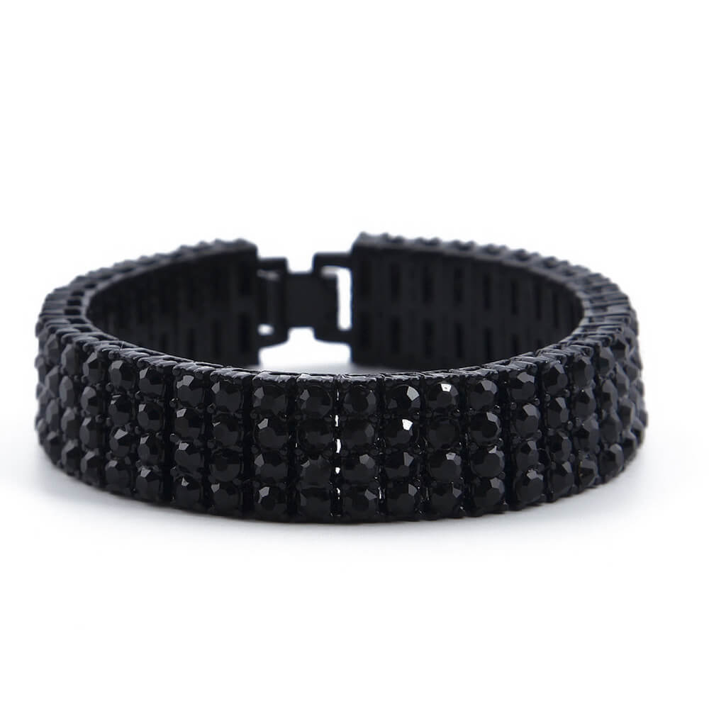 4-Row Diamond Hiphop Bracelet