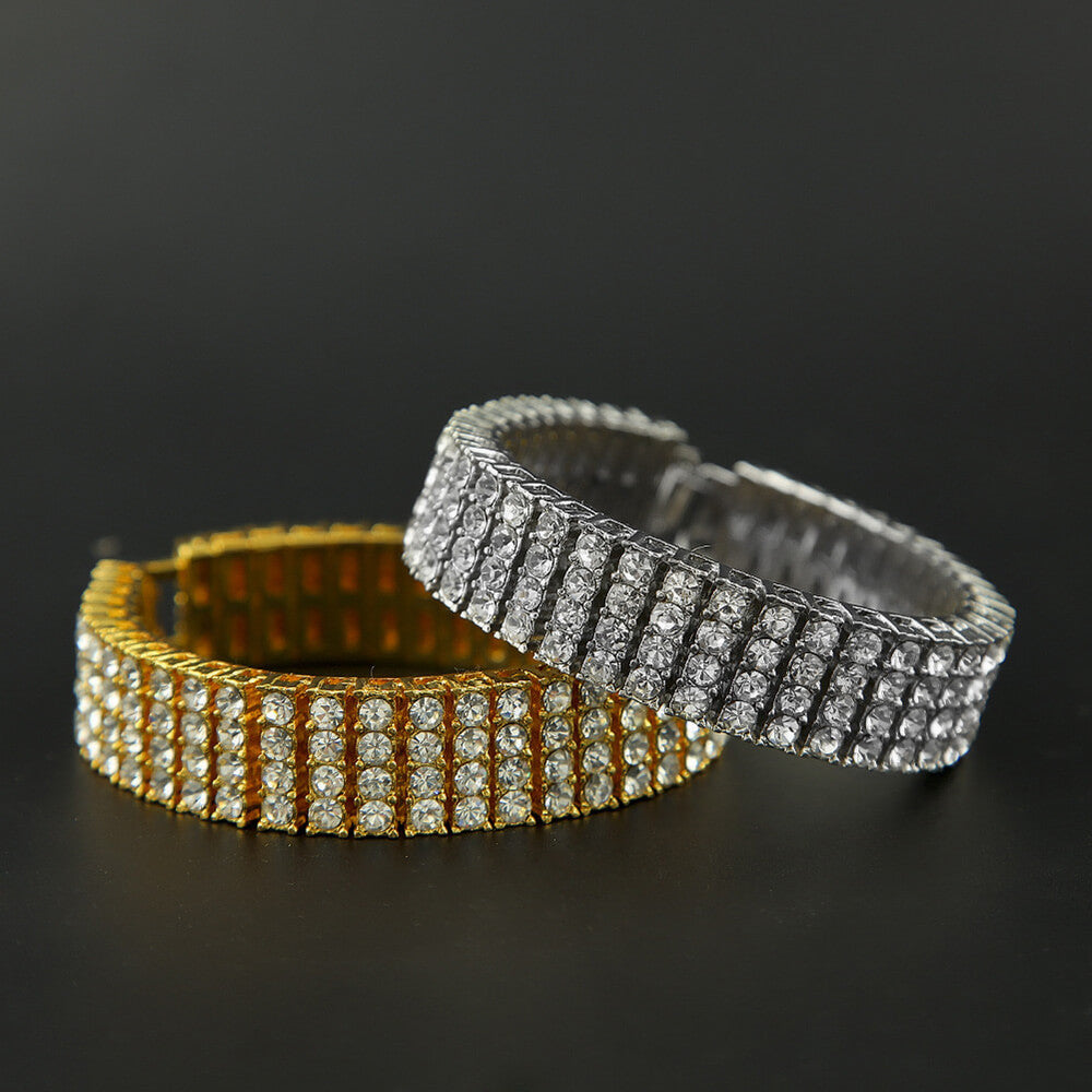 4-Row Diamond Hiphop Bracelet
