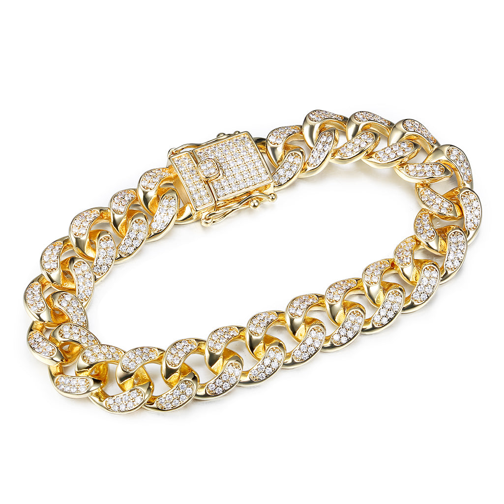 12mm Micro Paved Zircon Personality Hip Hop Cuban Necklace