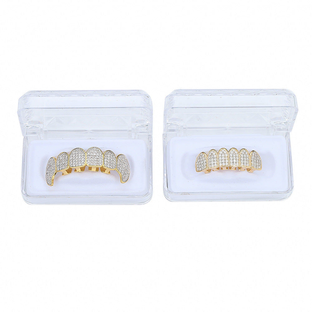 Halloween Unisex New Copper Micro-inlaid Zircon Hip-hop Grillz