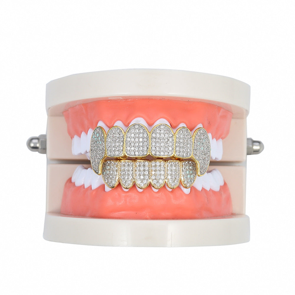 Halloween Unisex New Copper Micro-inlaid Zircon Hip-hop Grillz
