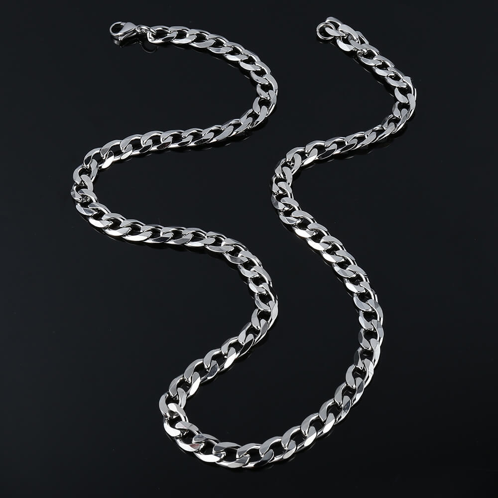7mm Stainless Steel Cuban Link Chain