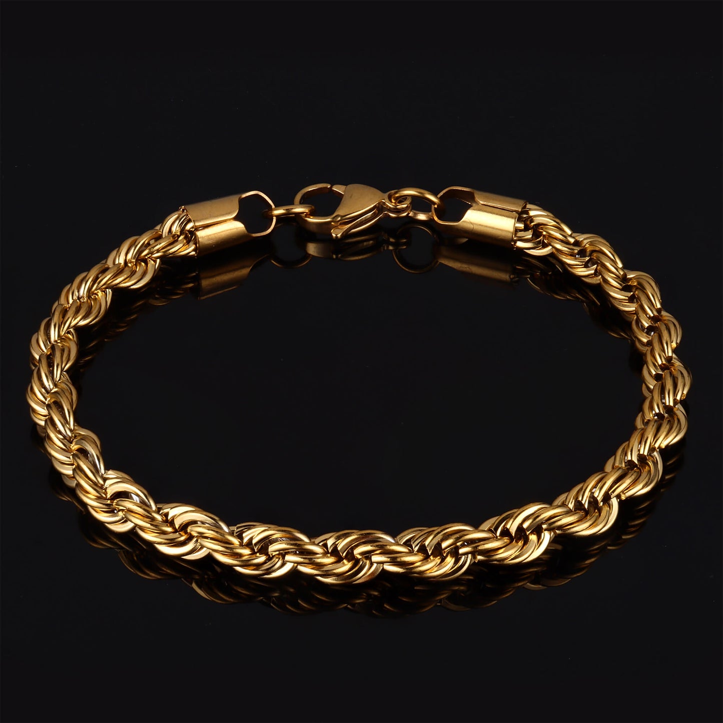 8" Stainless Steel Rope Bracelet