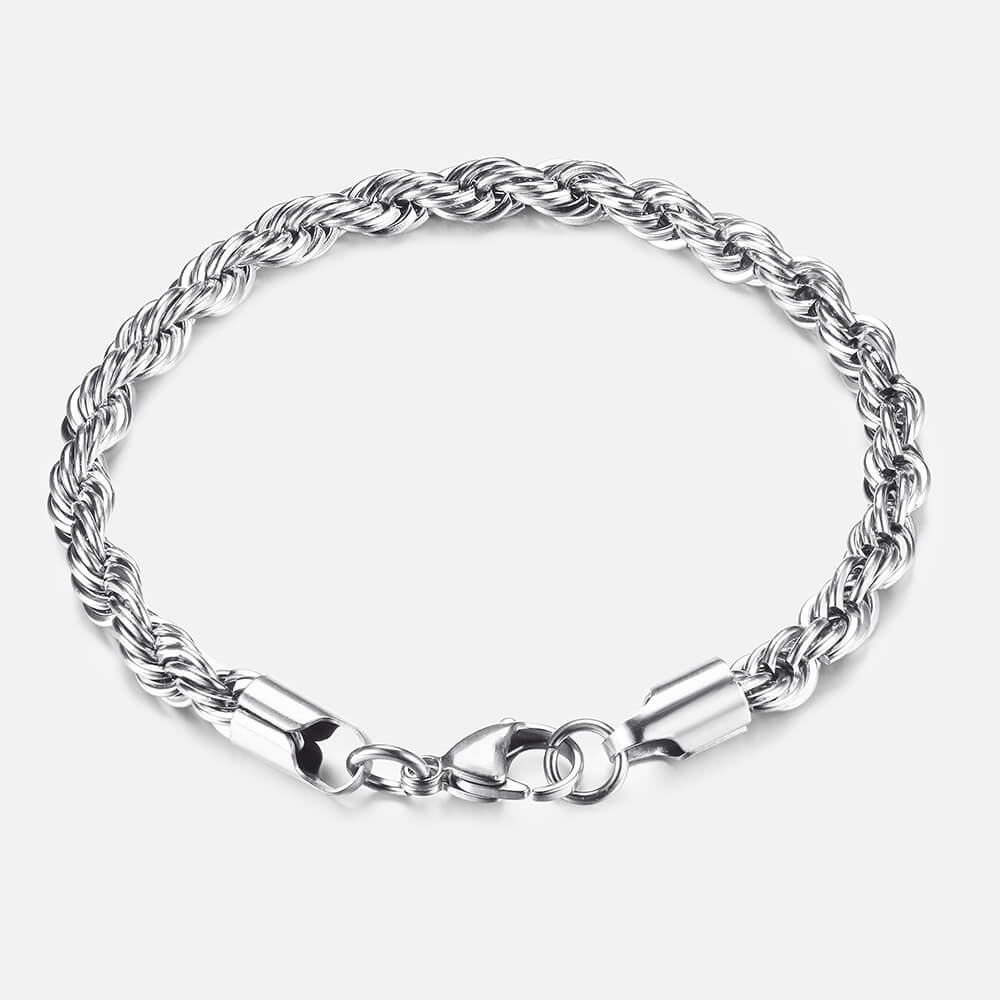 8" Stainless Steel Rope Bracelet