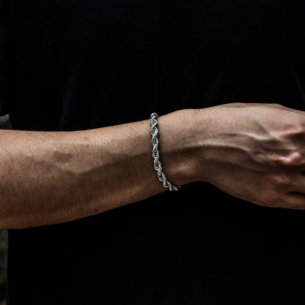 8" Stainless Steel Rope Bracelet
