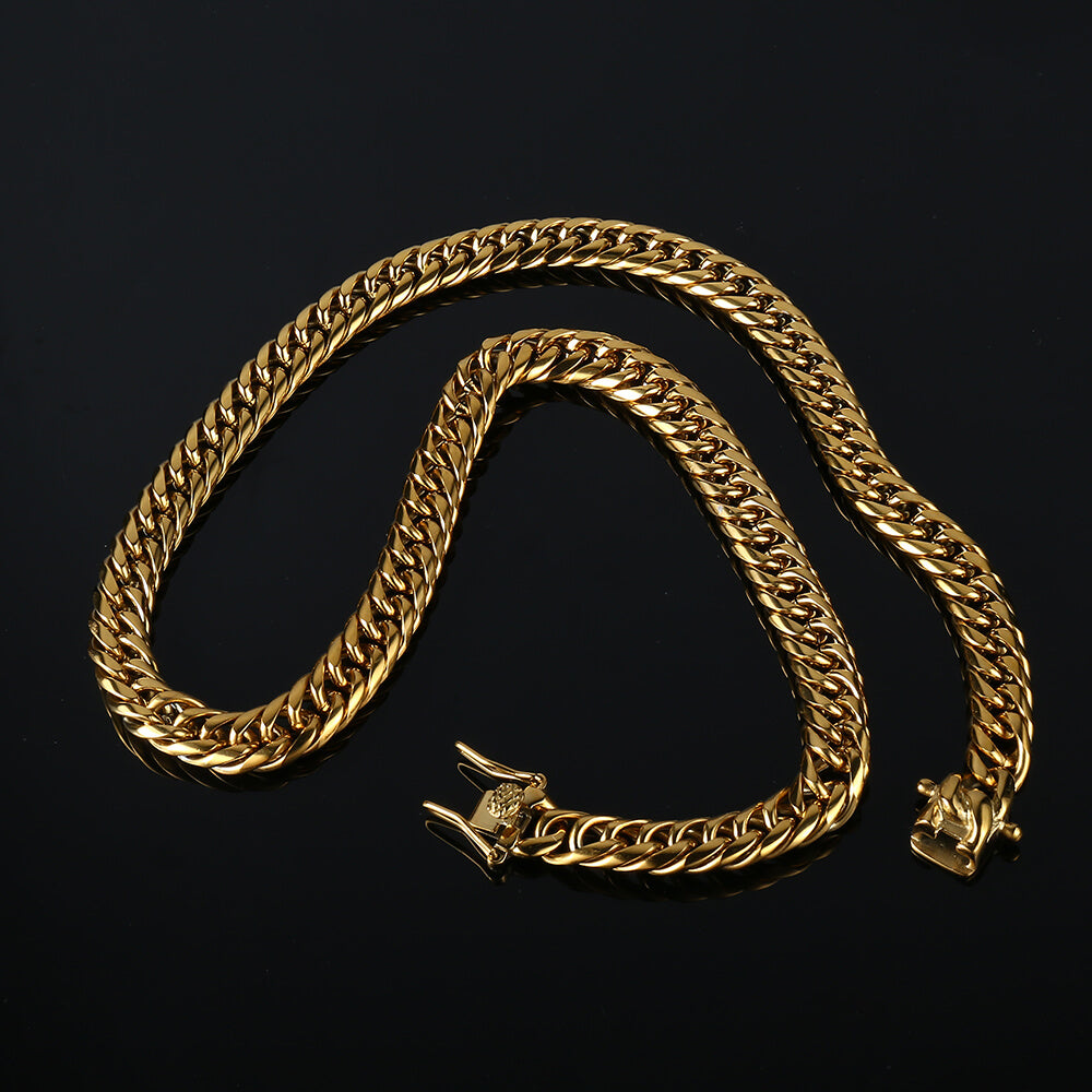 9mm Multi-Size Stainless Steel Cuban Link Chain