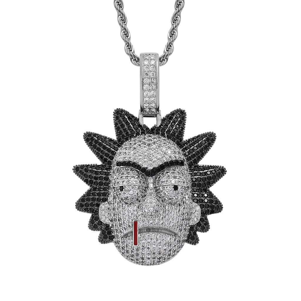 Iced Evil Rick Blooding Nose Zircon Pendant