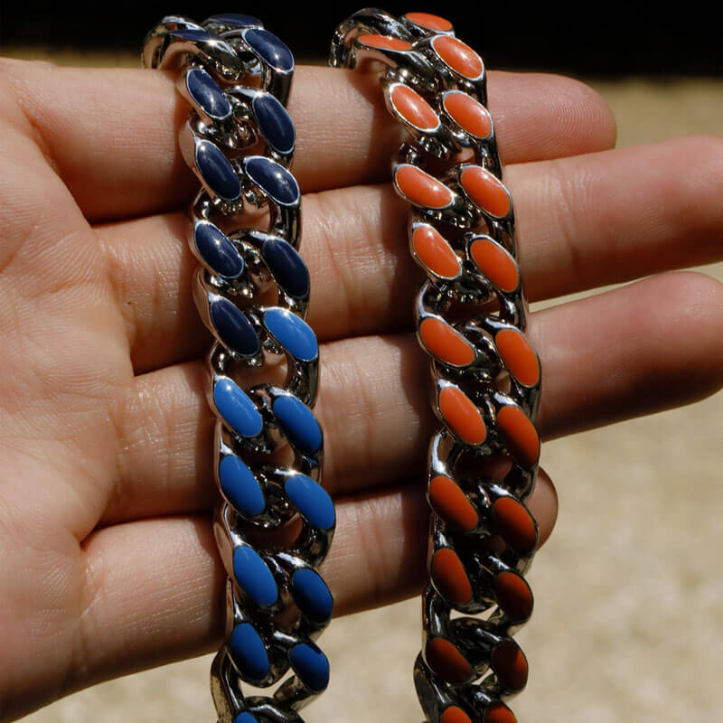 Colorful Rhinestone Cuban Street Bracelet