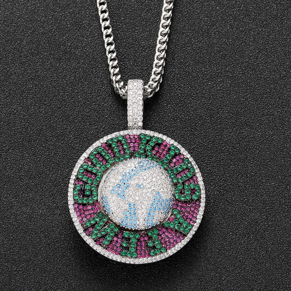 AFGK Earth Hip Hop Spinning Pendant