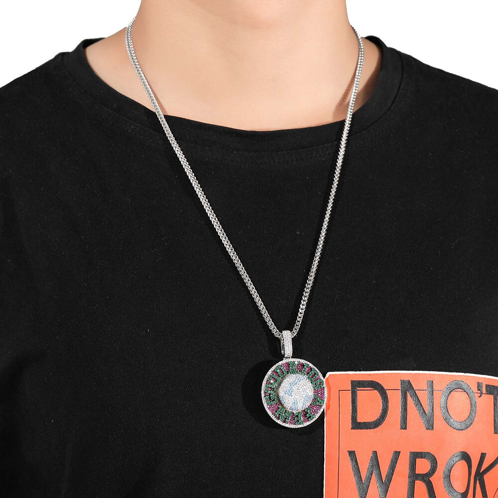 AFGK Earth Hip Hop Spinning Pendant