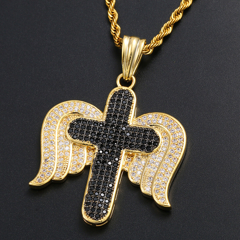 Angel Wings Cross Pendant05 | Iceremix.com