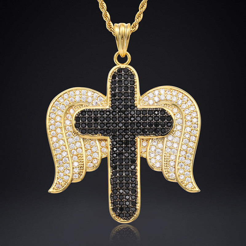 Angel Wings Cross Pendant03 | Iceremix.com
