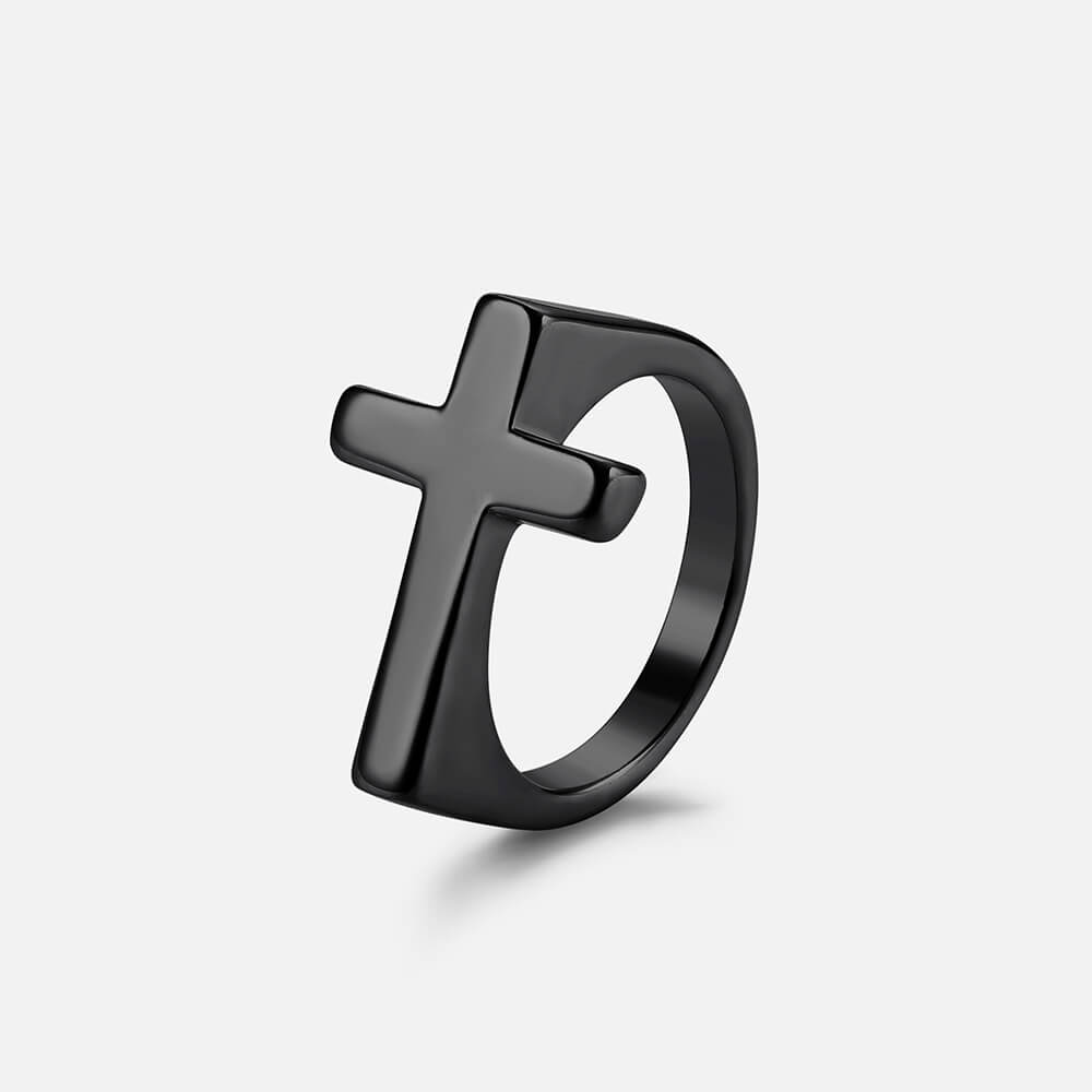 Cross Titanium Steel Hip Hop Ring