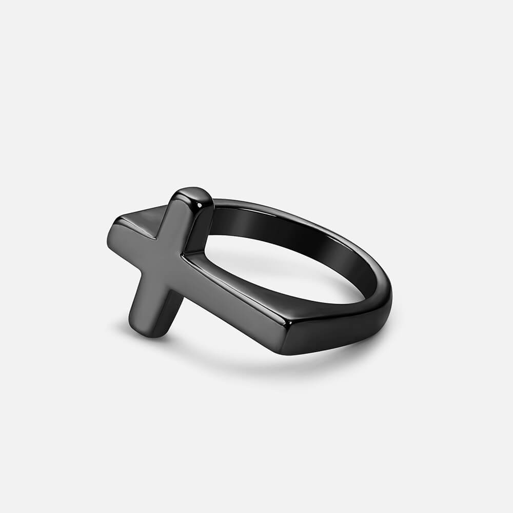 Cross Titanium Steel Hip Hop Ring