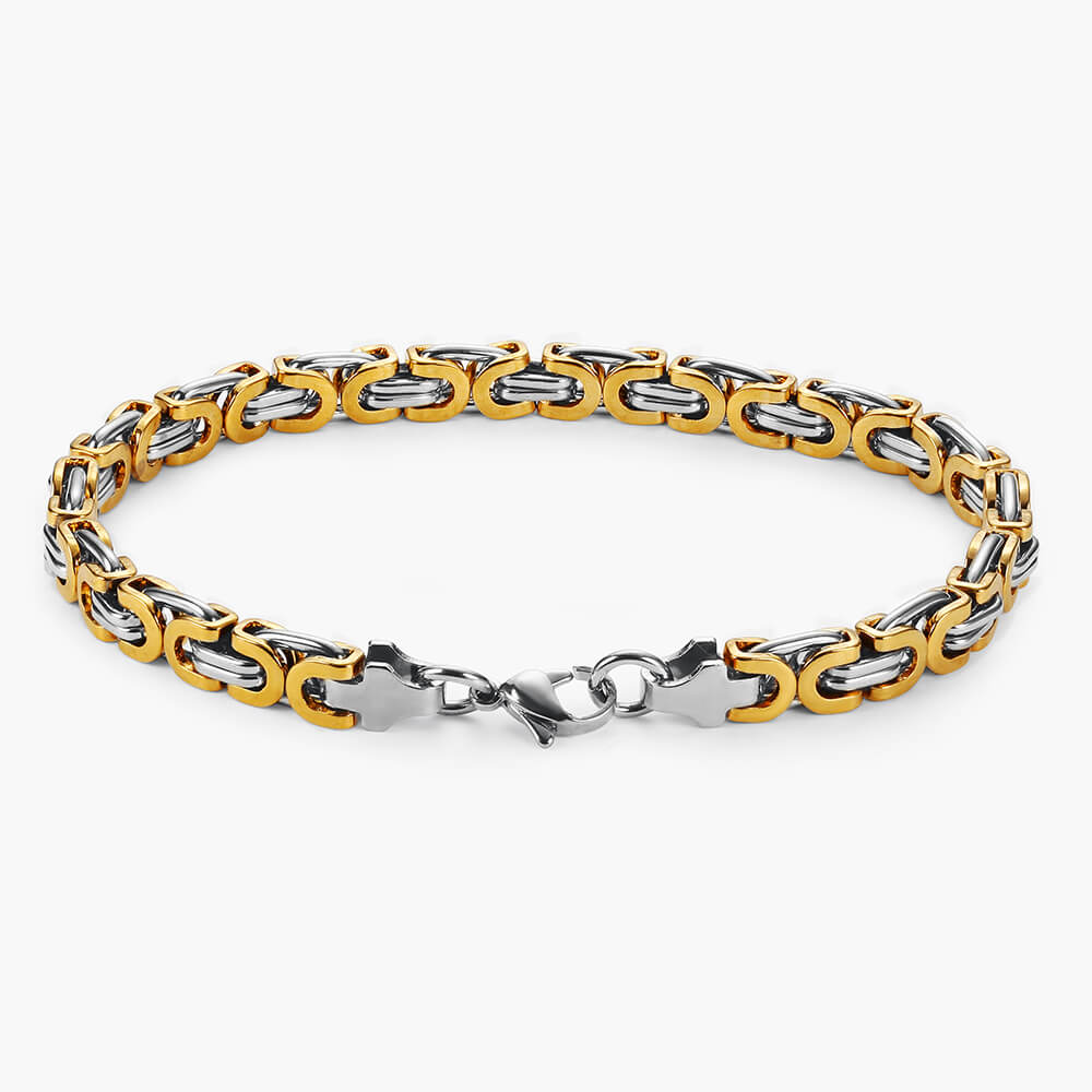 Flat hip hop men's bracelet