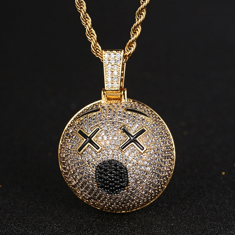 Hip Hop Emoji Micro Inlaid Zircon Pendant