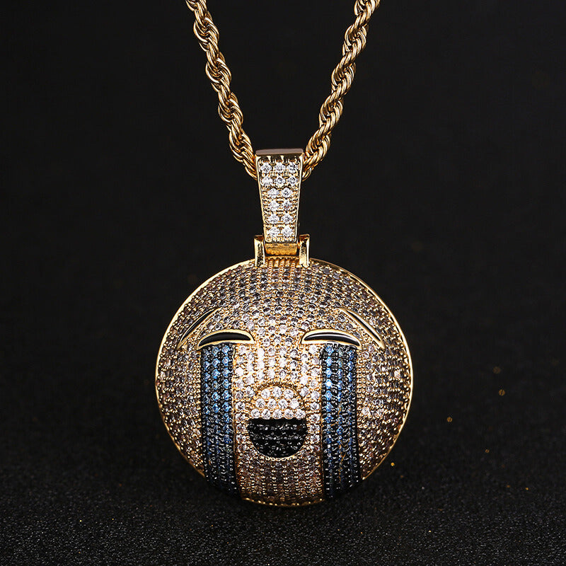 Hip Hop Emoji Micro Inlaid Zircon Pendant