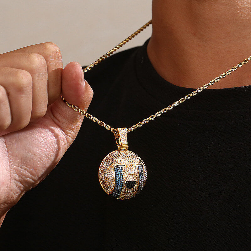 Hip Hop Emoji Micro Inlaid Zircon Pendant