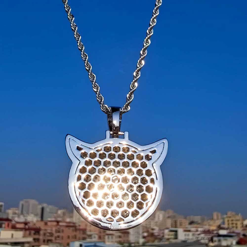Hip Hop Glasses Little Devil Emoji Pendant04 | iceremix.com
