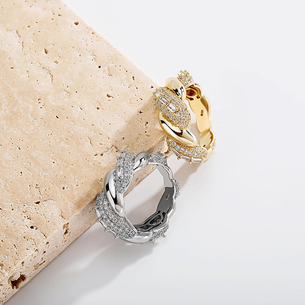 Hip Hop Micro Inlaid Twisted Zircon Ring04 | iceremix.com