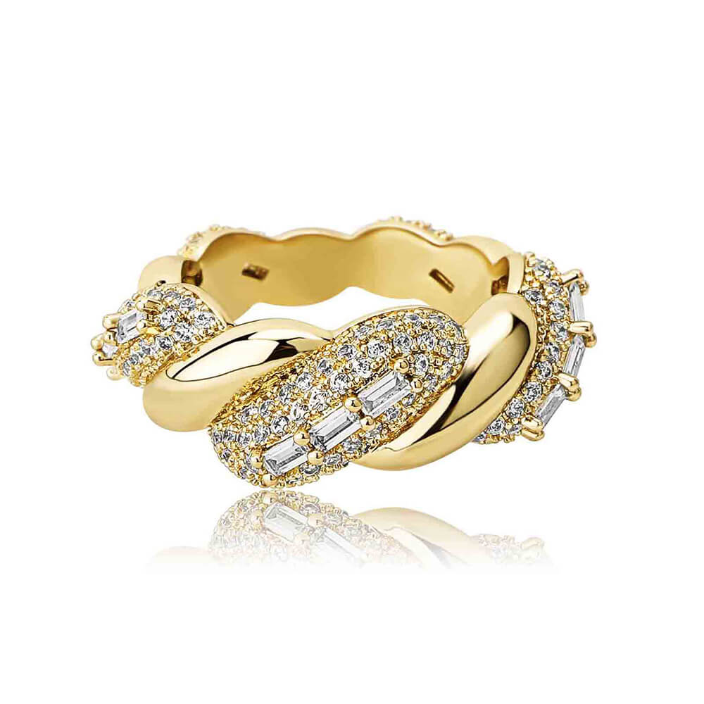 Hip Hop Micro Inlaid Twisted Zircon Ring03 | iceremix.com