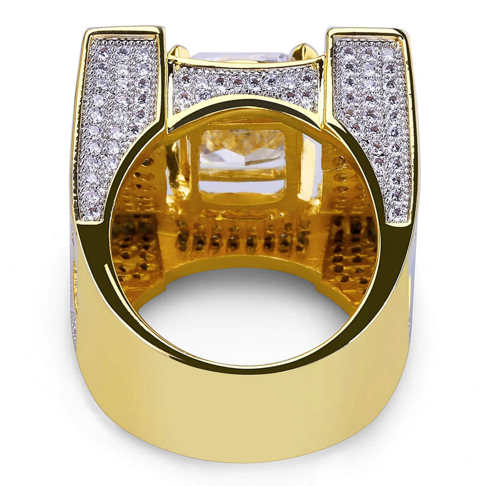 Hip Hop Micro Zircon Men's Ring