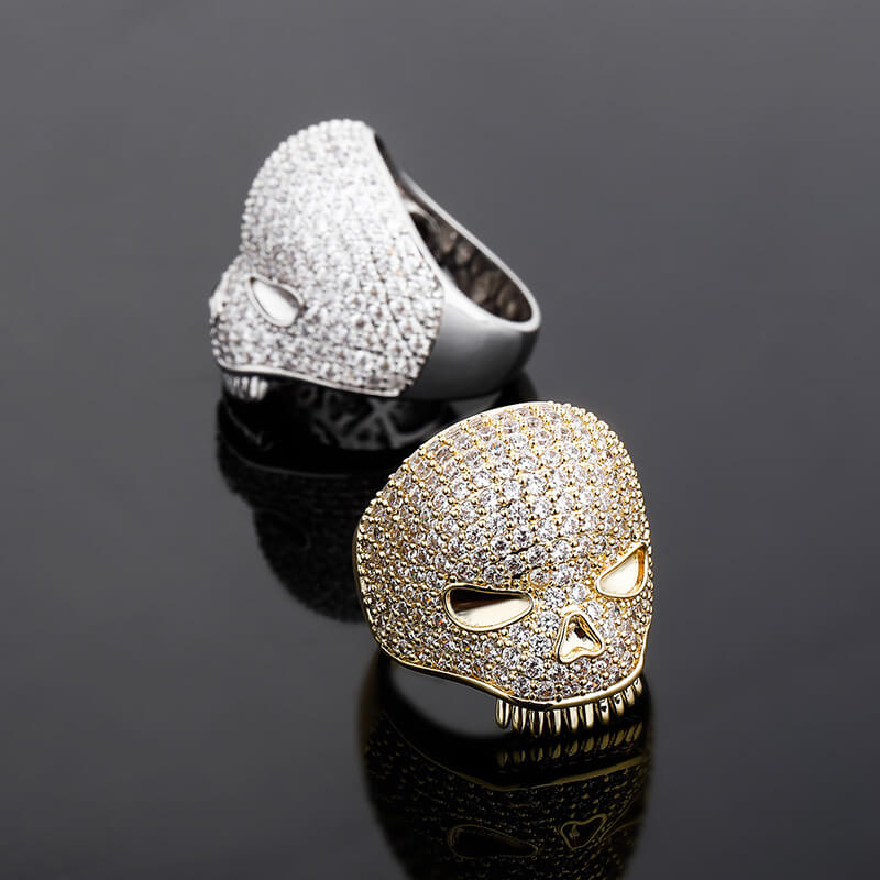 Hip Hop Skull Zircon Ring