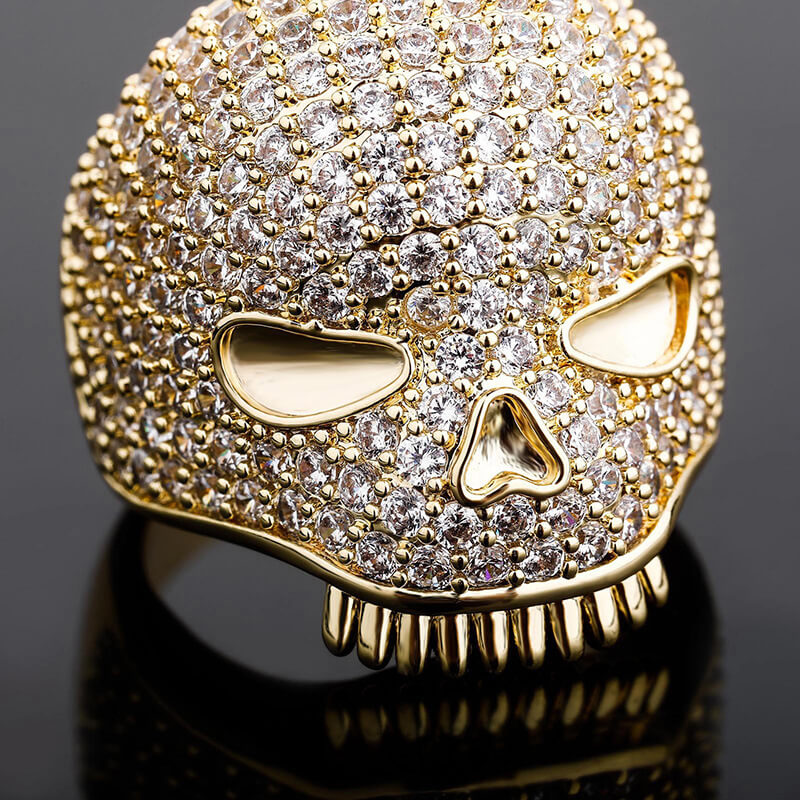Hip Hop Skull Zircon Ring