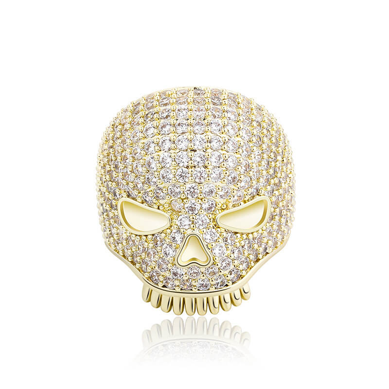 Hip Hop Skull Zircon Ring