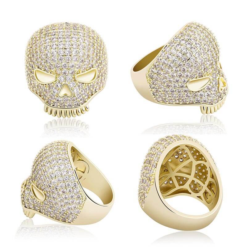 Hip Hop Skull Zircon Ring